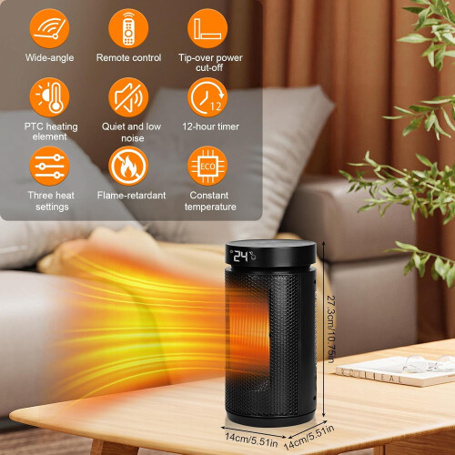 Ceramic PTC Space Heater 2000W with Oscillation ECO Mode 1