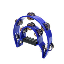 Half Moon Tambourine Double Metal Percussion Instrument