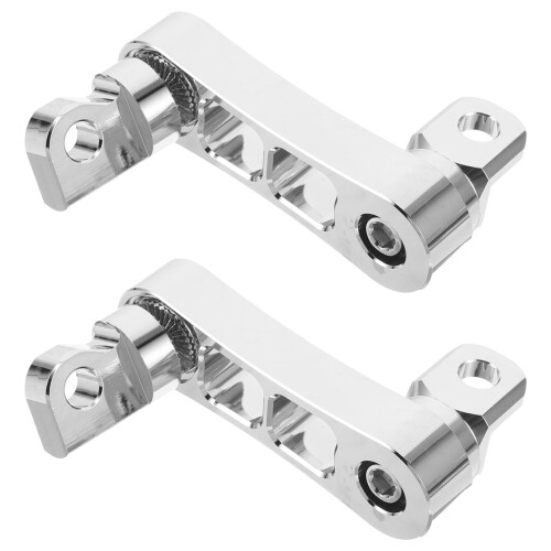 Motorcycle Foot Peg Extensions Silver Aluminum 1 Pair