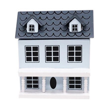Miniature Dollhouse Villa Model Kit 1/12 Scale Grey Exterior