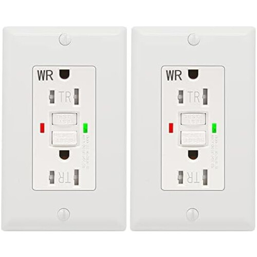 GFCI Outlet White Self-Test Tamper-Resistant