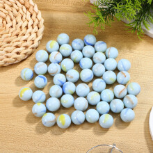 Glass Marbles Assorted Colors Smooth Texture 50 Pieces