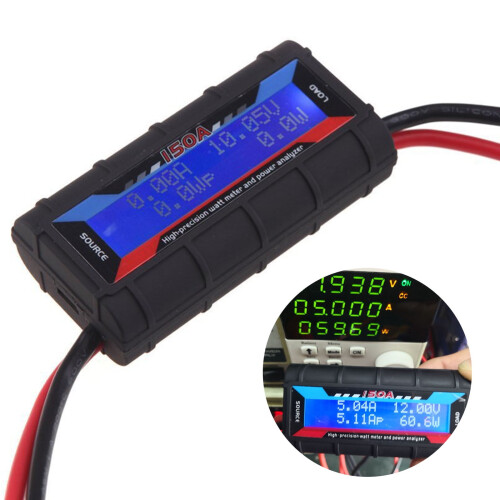 Portable Watt Meter with LCD Display 150A 1