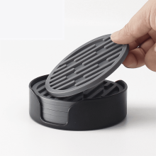 Silicone Coasters Set with Holder 7 Pieces