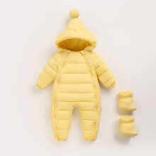 Baby Snowsuit Hoodie with Bear Ears Puffy Coat for 3-6