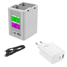 For 4Pro/3/ 3Pro 2-Way Charging Butler Intelligent BatteryCharger with LED Digital Display Charging Hub(EU)