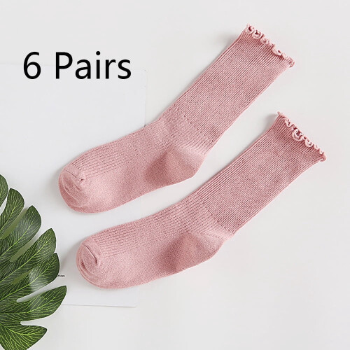 White Women's Ankle Socks Cotton Ruffle Lettuce Edge Medium