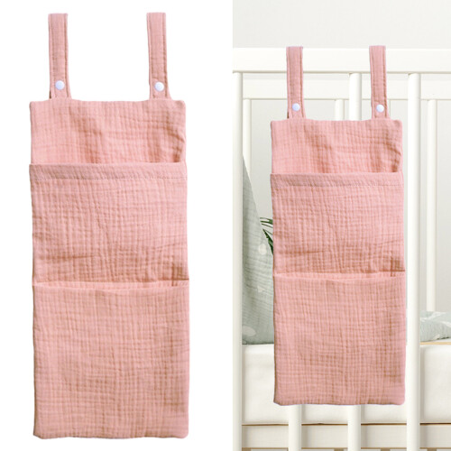 Baby bedside hanging bag cotton organiser with multiple 1