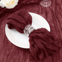 Burgundy Cotton Gauze Napkins 21x21 Inch 12-Pack