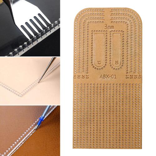 Leather Craft Punching Ruler Clear Acrylic 3mm 1PC 2
