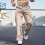 Men's Stretch Cargo Chino Trousers Regular Fit Wide Leg 2