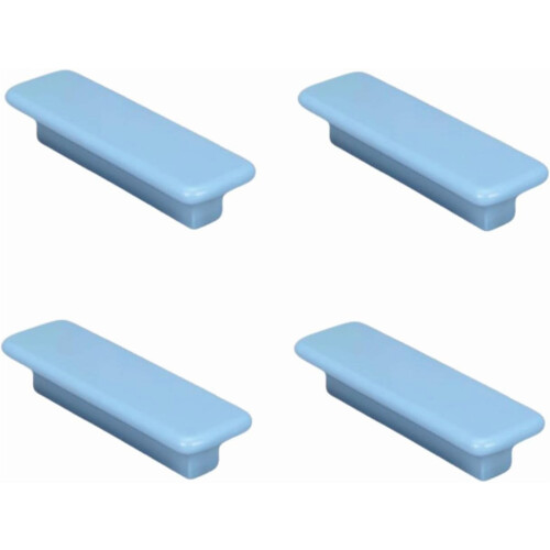 Wooden Cabinet Handles Beech Color 4 pcs Rectangular 64 mm