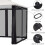 Mosquito Net Replacement for Gazebo Patio 4-Panel Brown 8