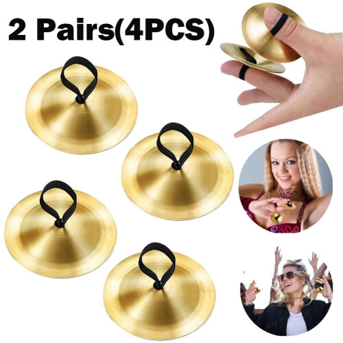 Finger Cymbals Brass Gold 4 Pieces 5.3 cm