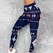 Women's Christmas Print Leggings Stretchy Fitness Pants