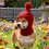 Dog Knitted Acrylic Hat Red 20x18cm 7