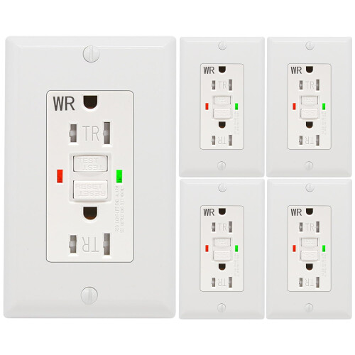 GFCI Outlet White 15A Self-Test Tamper-Resistant 1
