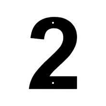 House Numbers Black Large Modern Metal 7.87 Inch Zinc Alloy