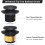 Matte Black Bathtub Drain and Overflow Kit Universal Metal 4