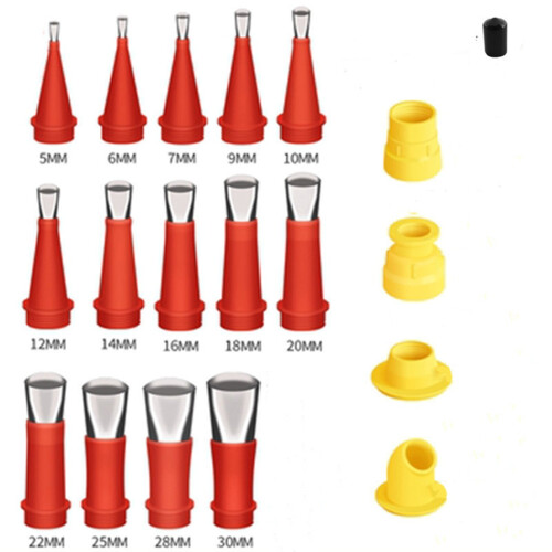Rubber Nozzle Tool Kit for Caulking Grouting 15 Sizes