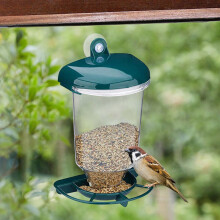 Transparent Window Bird Feeder 8.6x5.7 in with Suction Cups