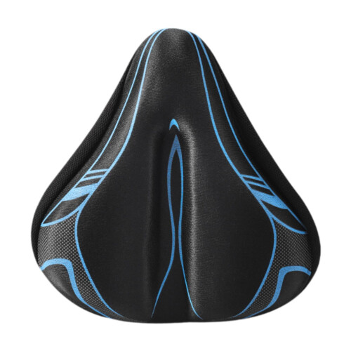 Bicycle Saddle Cover Soft Seat Cushion Black Blue