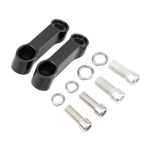 Motorcycle Mirror Mount Extender Black