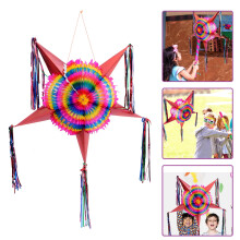 Rainbow Star Piñata Party Decoration Pentagram Child
