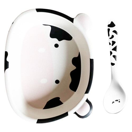 Cow Design Dessert Bowl Synthetic Multi-Color 1 Set