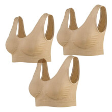 Seamless Sports Bra Wirefree Yoga Bra with Removable Pads