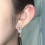Asymmetrical Graffiti Cat Earrings Silver Unisex Jewelry 5
