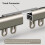 Rail double pour rideaux en aluminium, fixation plafond/mur, 560 cm 6