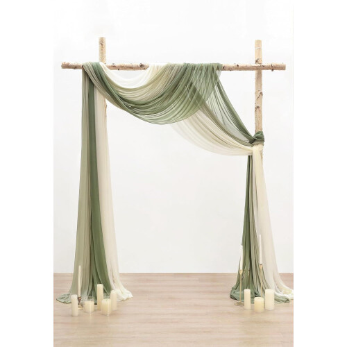 Floroom wedding arch draping fabric 3 panels 20ft 1