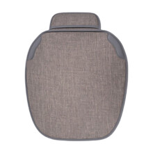 Gray Linen Car Seat Cushion Breathable Comfort Pad