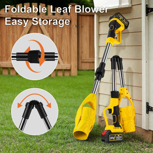 20V Cordless Leaf Blower Lightweight Foldable Handheld Air 1
