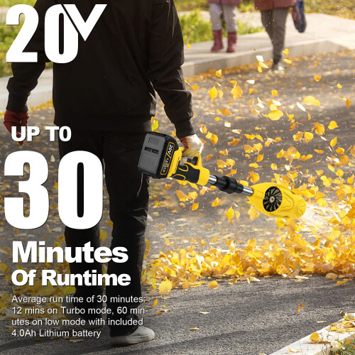 20V Cordless Leaf Blower Lightweight Foldable Handheld Air 2