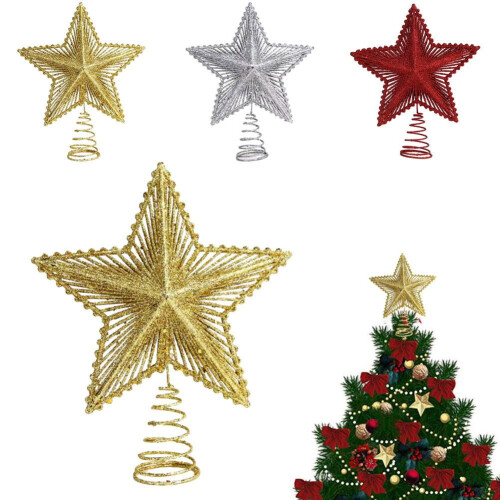 Iron Glitter Christmas Tree Topper Star Ornament 1