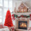 Red PVC Christmas Tree 6FT 804 Tips 3-Part Hinged Metal 8
