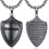 Sterling Silver Knights Templar Cross Pendant Necklace for 2