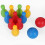 Plastic Bowling Set Assorted Colors 6.7 x 2.4 x 1.2 Inches 7