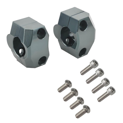 Motorcycle Handlebar Riser Aluminum Alloy Gray