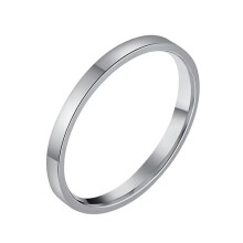 Stainless Steel Minimalist Ring Silver Size 6