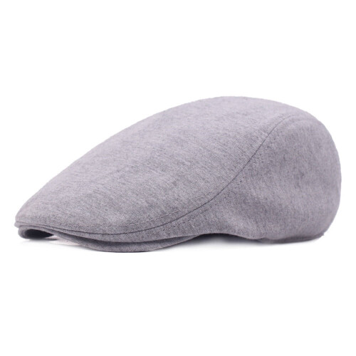 Classic Flat Cap for Men and Women in Solid Color