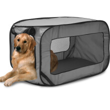 Foldable Pop-Up Dog Travel Crate with Storage Bag 1 Pack