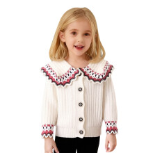 Vitality Girl Knit Sweater White Size 90