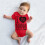 Baby Romper Set Short Sleeve Red 90 3