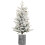 Pre-Lit Flocked Basin Tree 4.5FT with 150 Warm White LEDs 1