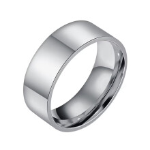 Stainless Steel Minimalist Ring Silver Size 9