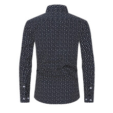 Men's Floral Cotton Slim Fit Long Sleeve Button Down Shirt