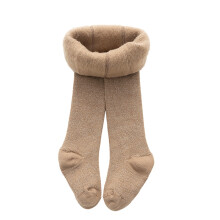 Cotton Knit Lined Leggings for Girls 12-24 Months Khaki